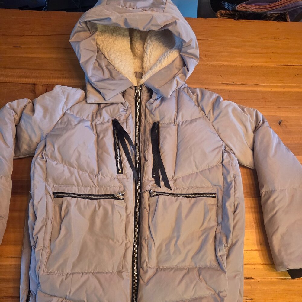 Orolay Thickened Cosmos 90% Duck Down Puffer Coat - Light Gray - Size XS